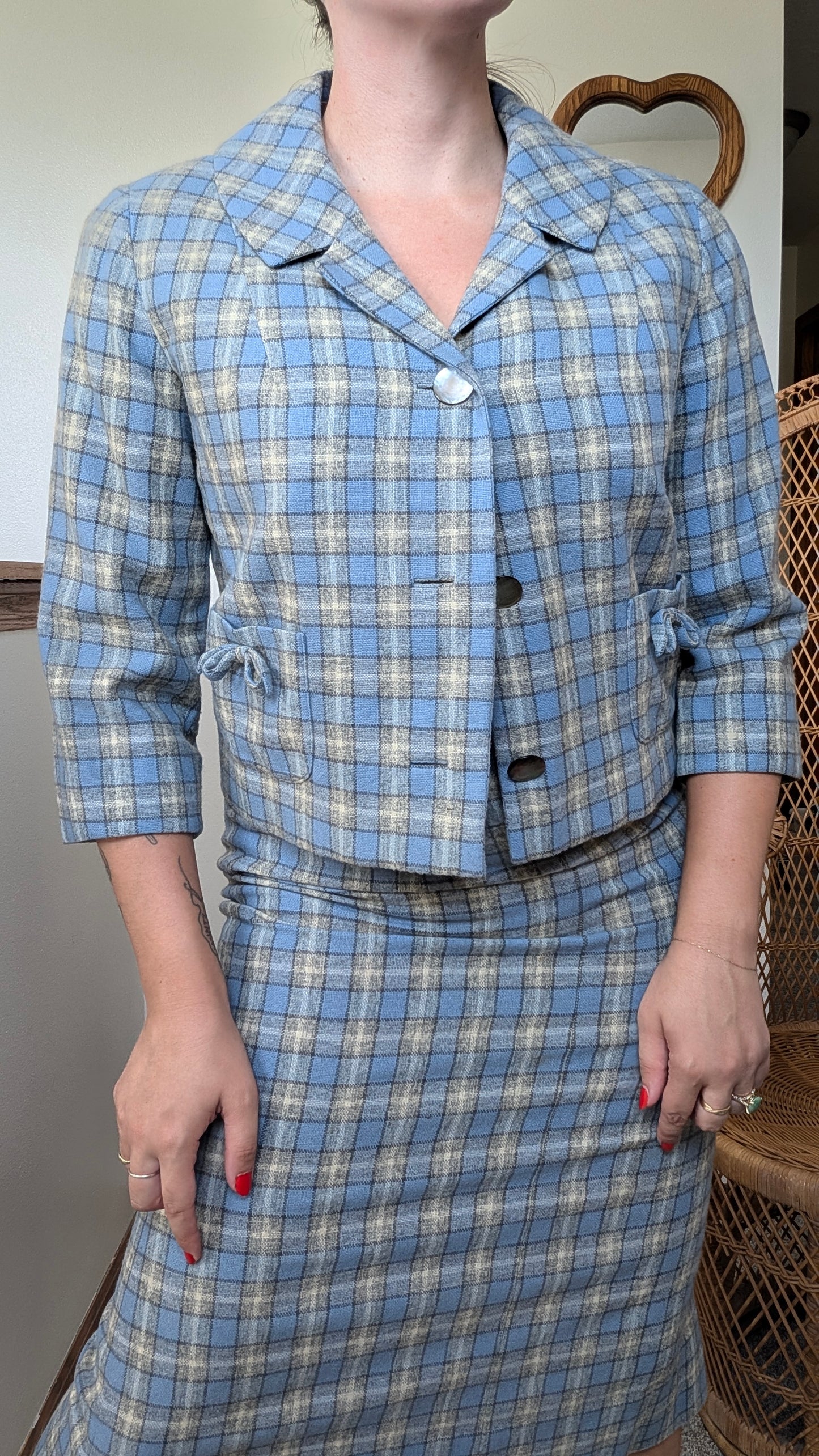 1960s plaid blazer