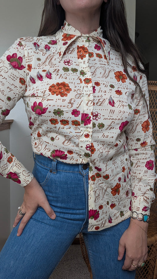 1970s floral shirt Shirt Rad Bonnie's Vintage