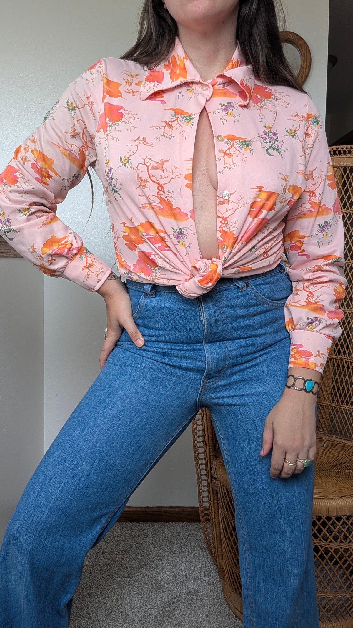 1970s psychedelic top Shirt Rad Bonnie's Vintage