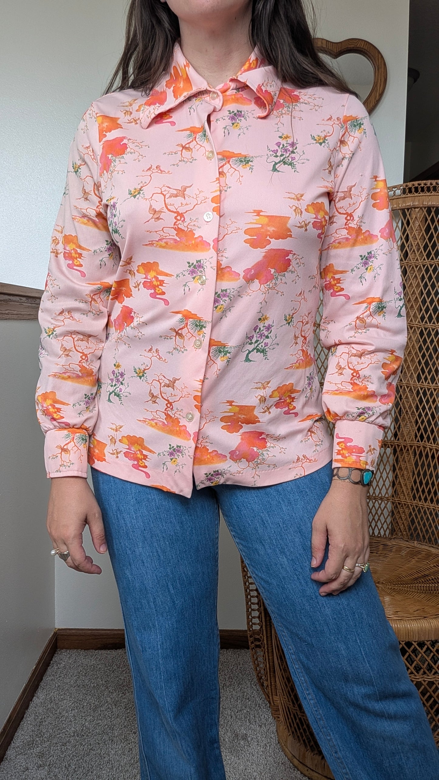 1970s psychedelic top Shirt Rad Bonnie's Vintage