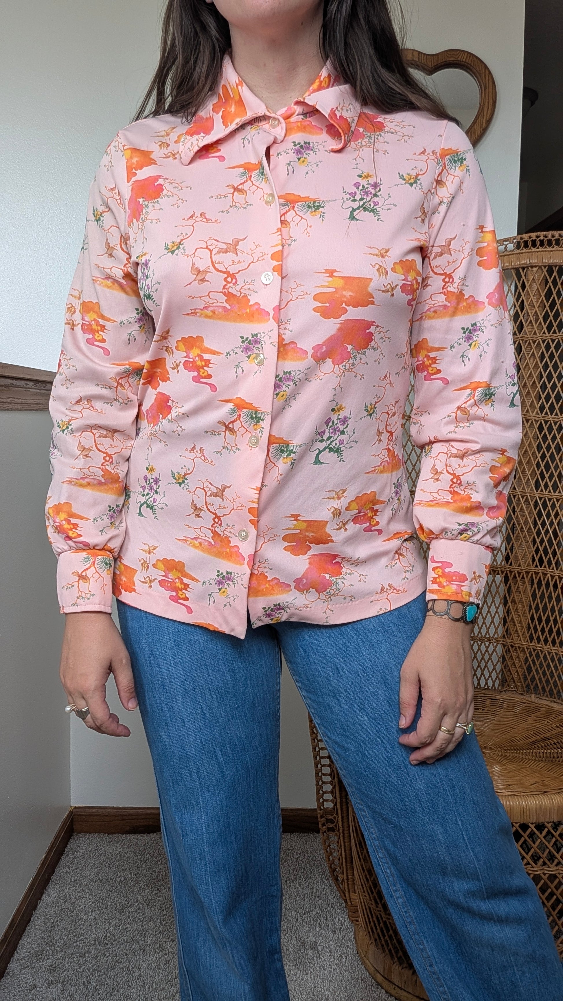 1970s psychedelic top Shirt Rad Bonnie's Vintage