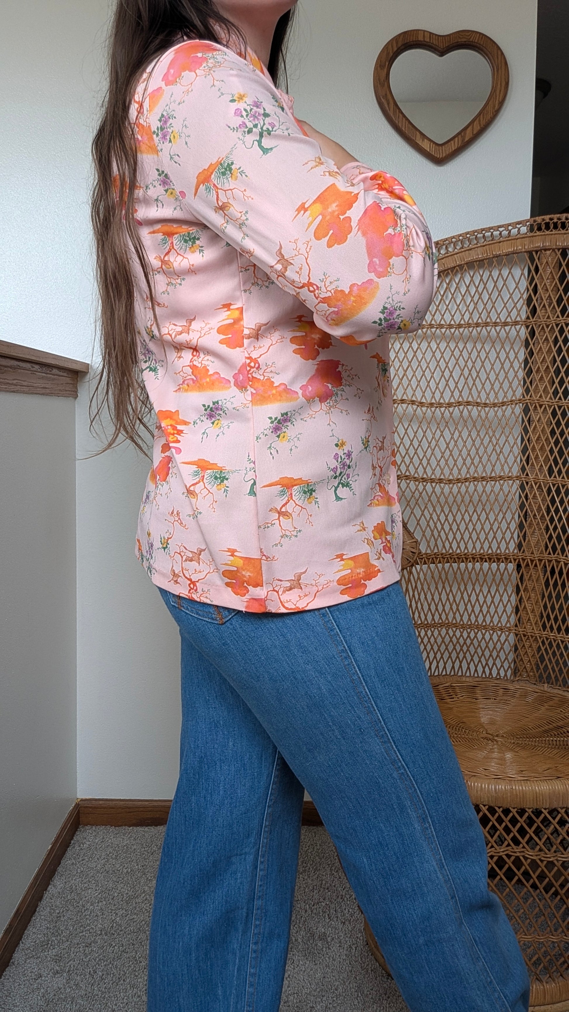1970s psychedelic top Shirt Rad Bonnie's Vintage