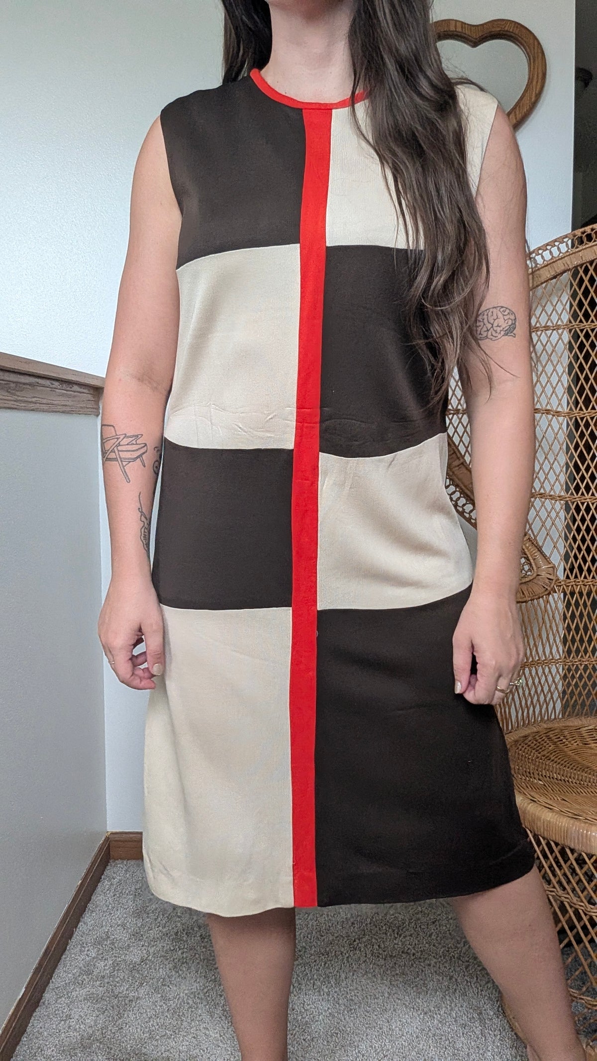 1960s checkerboard dress
