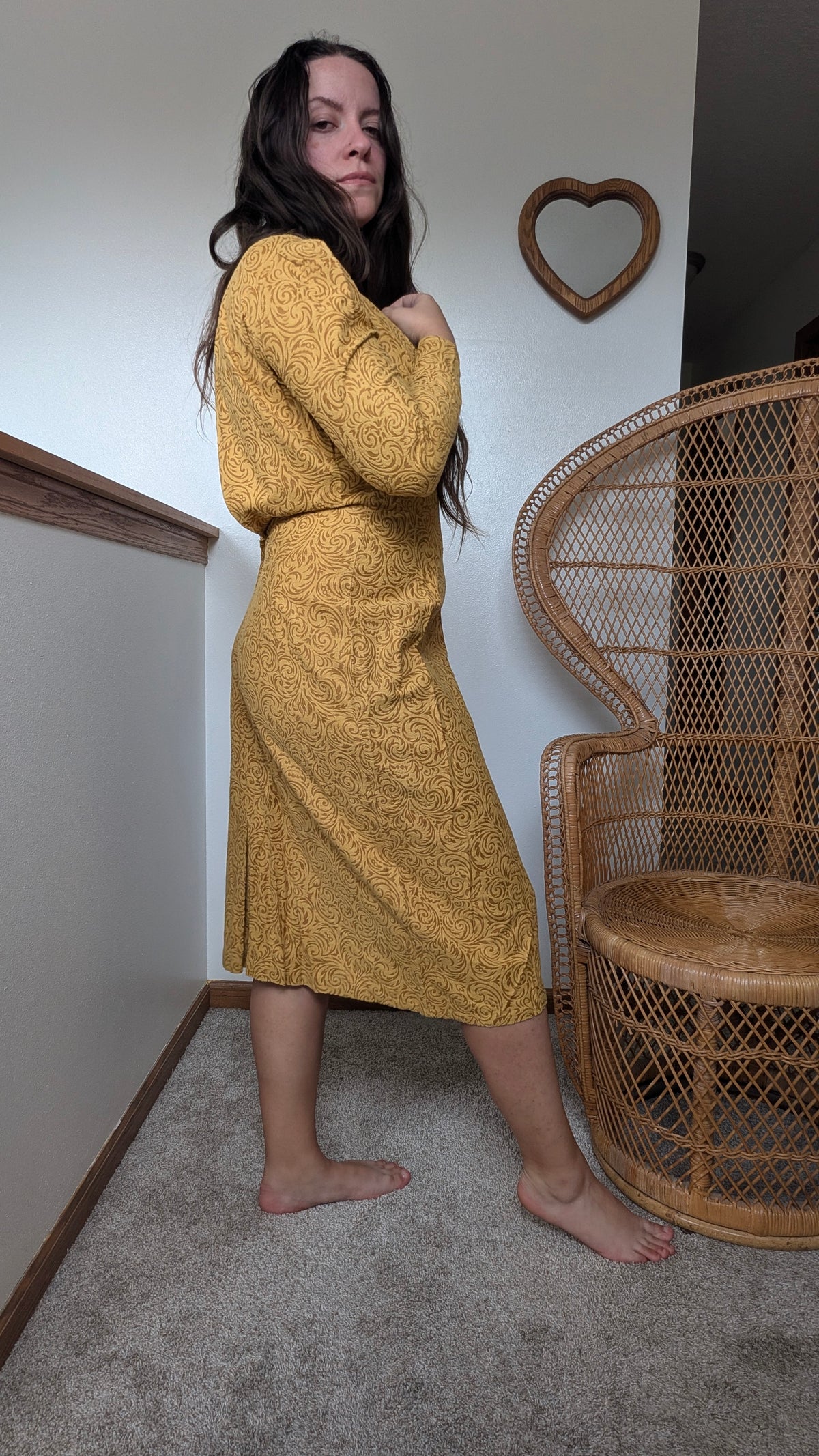 1960s gold dress