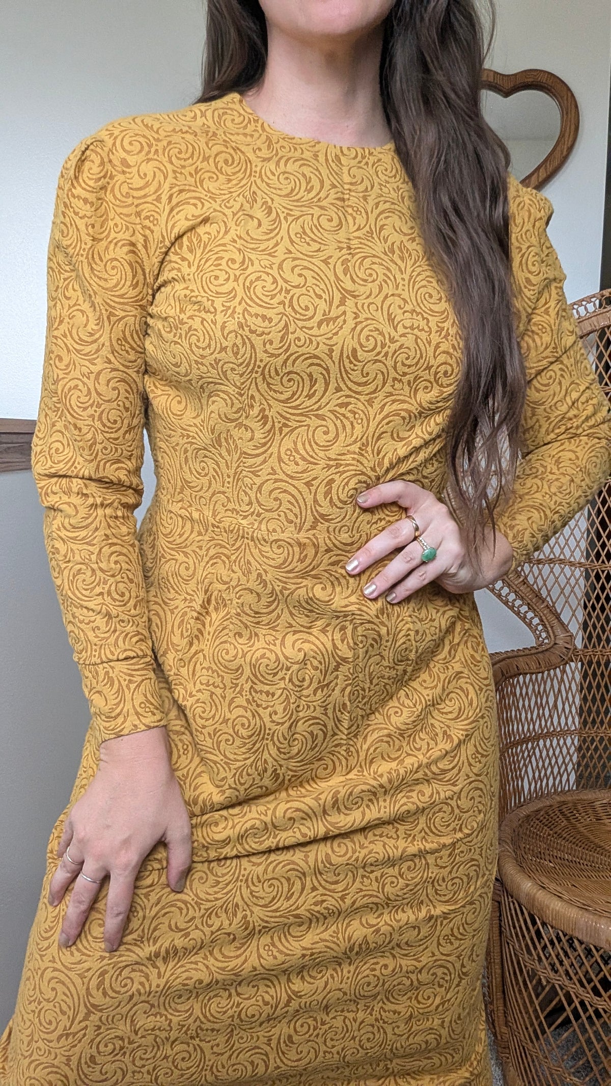 1960s gold dress
