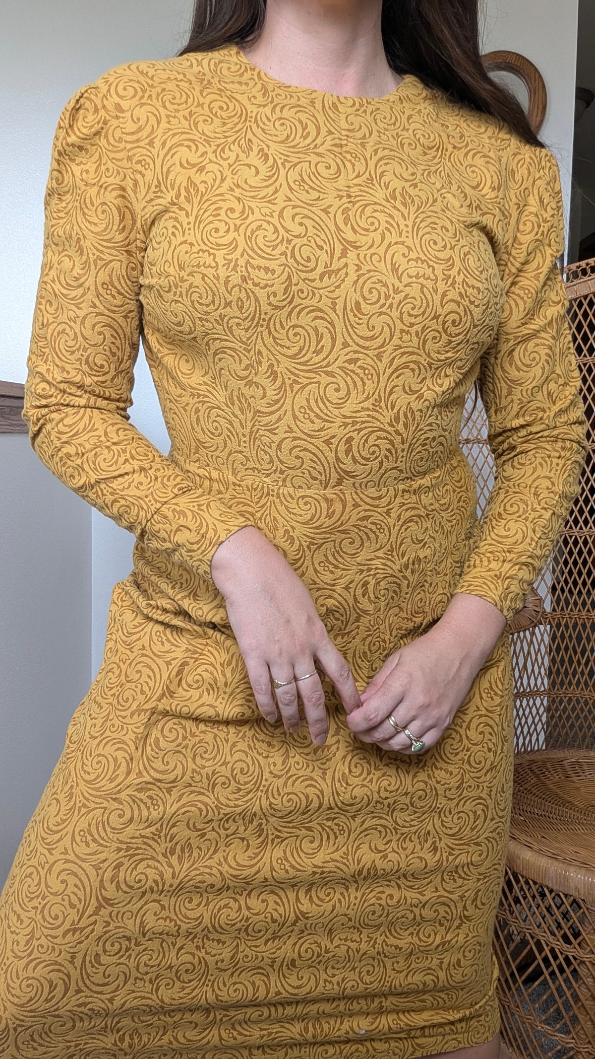 1960s gold dress