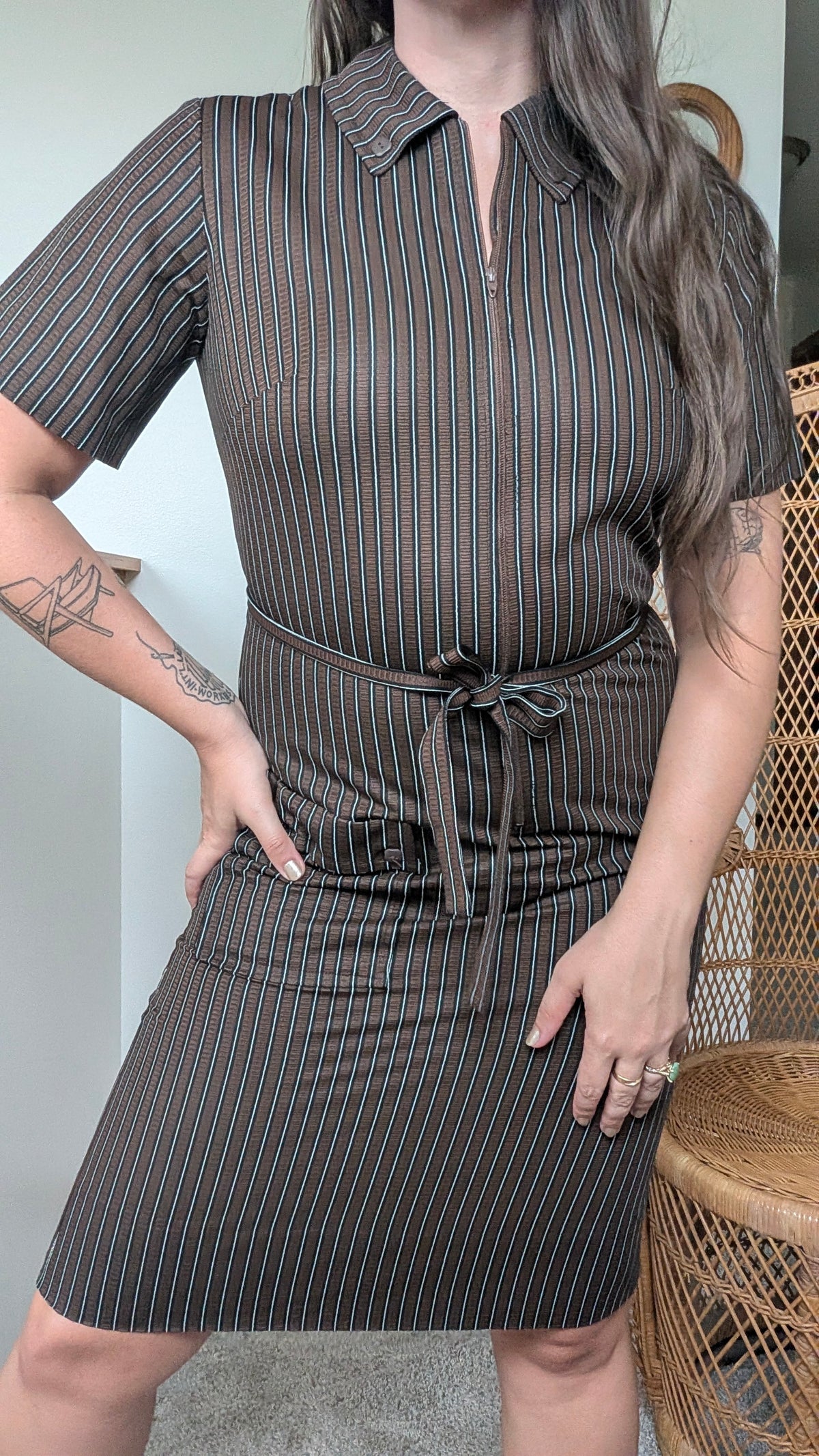 1960s striped dress