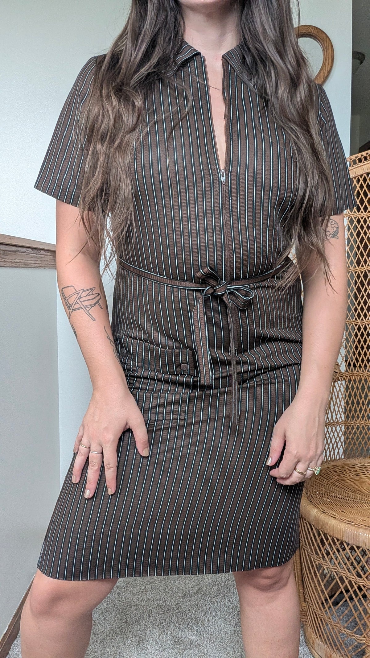 1960s striped dress