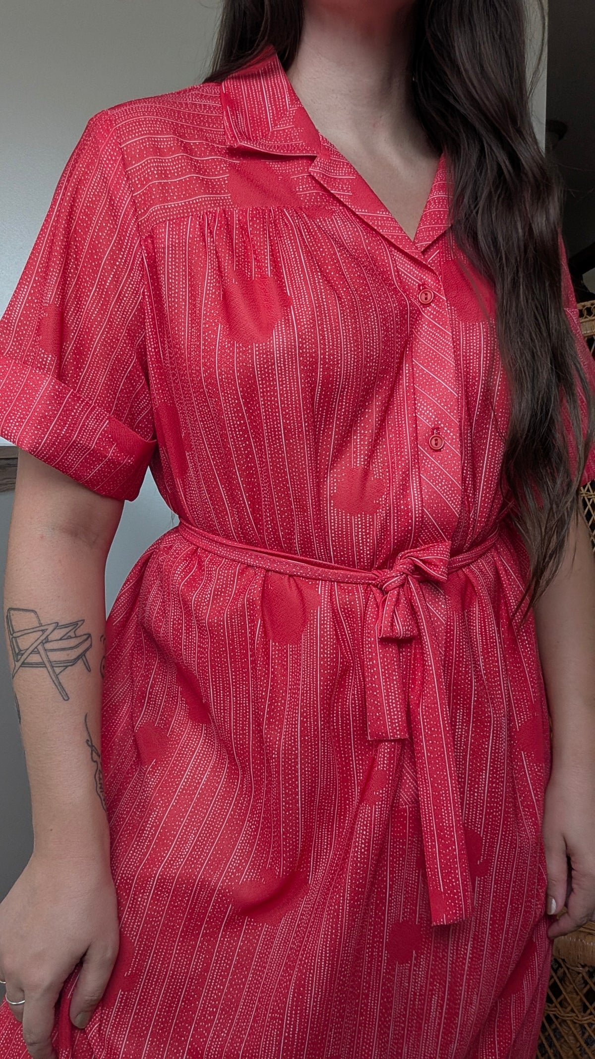 1970s red dress