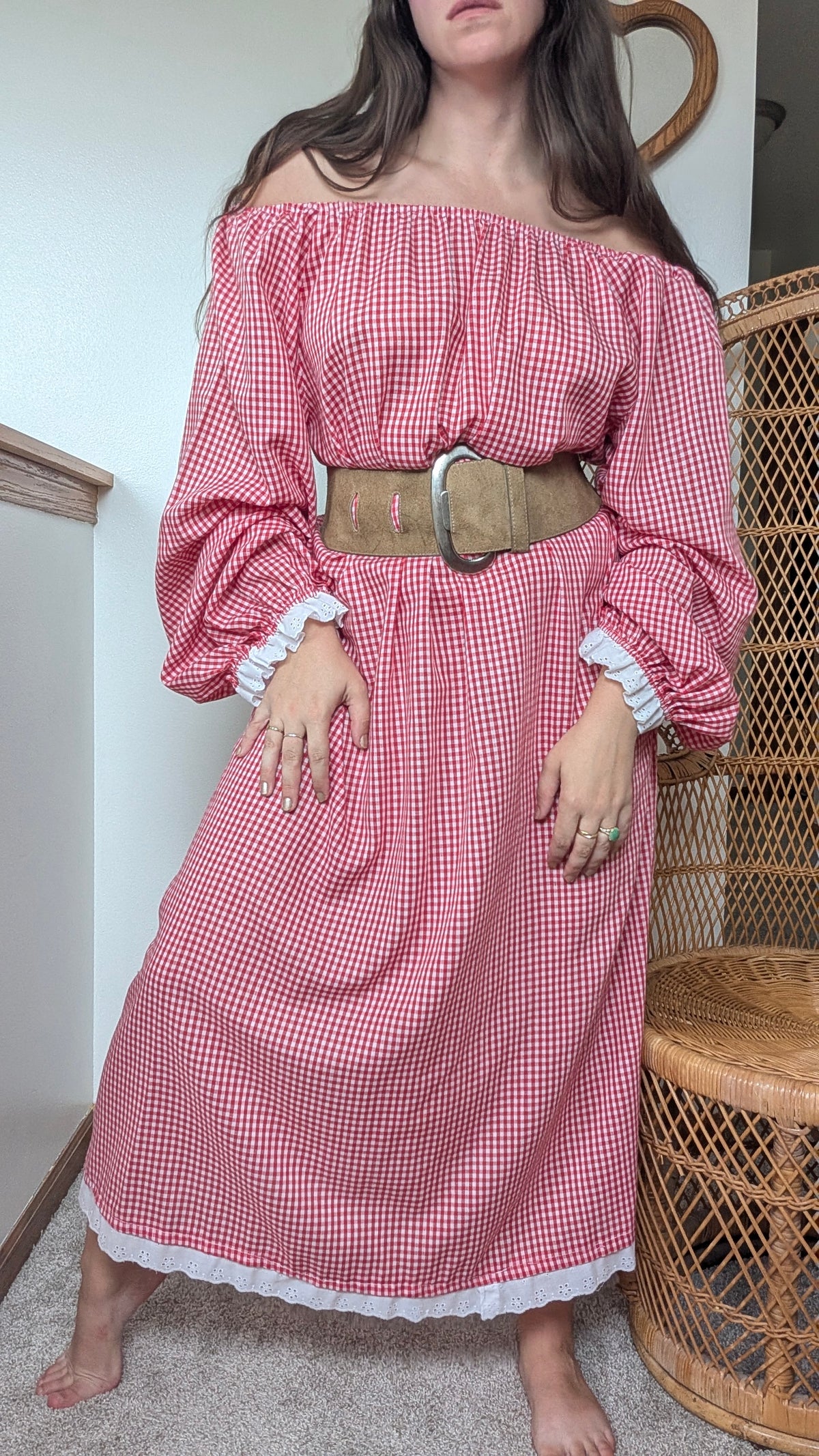 1970s gingham dress