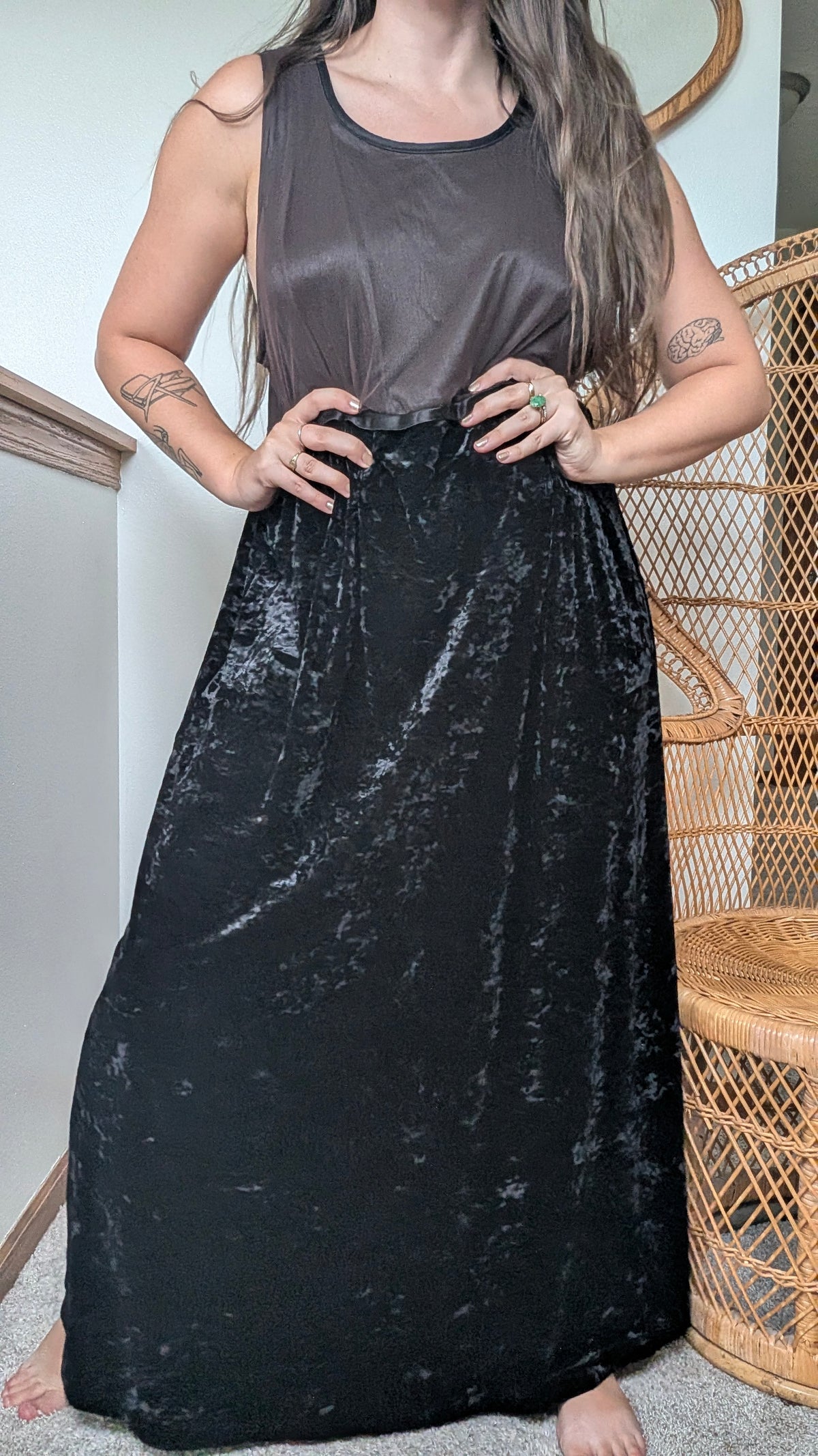 1990s velvet dress