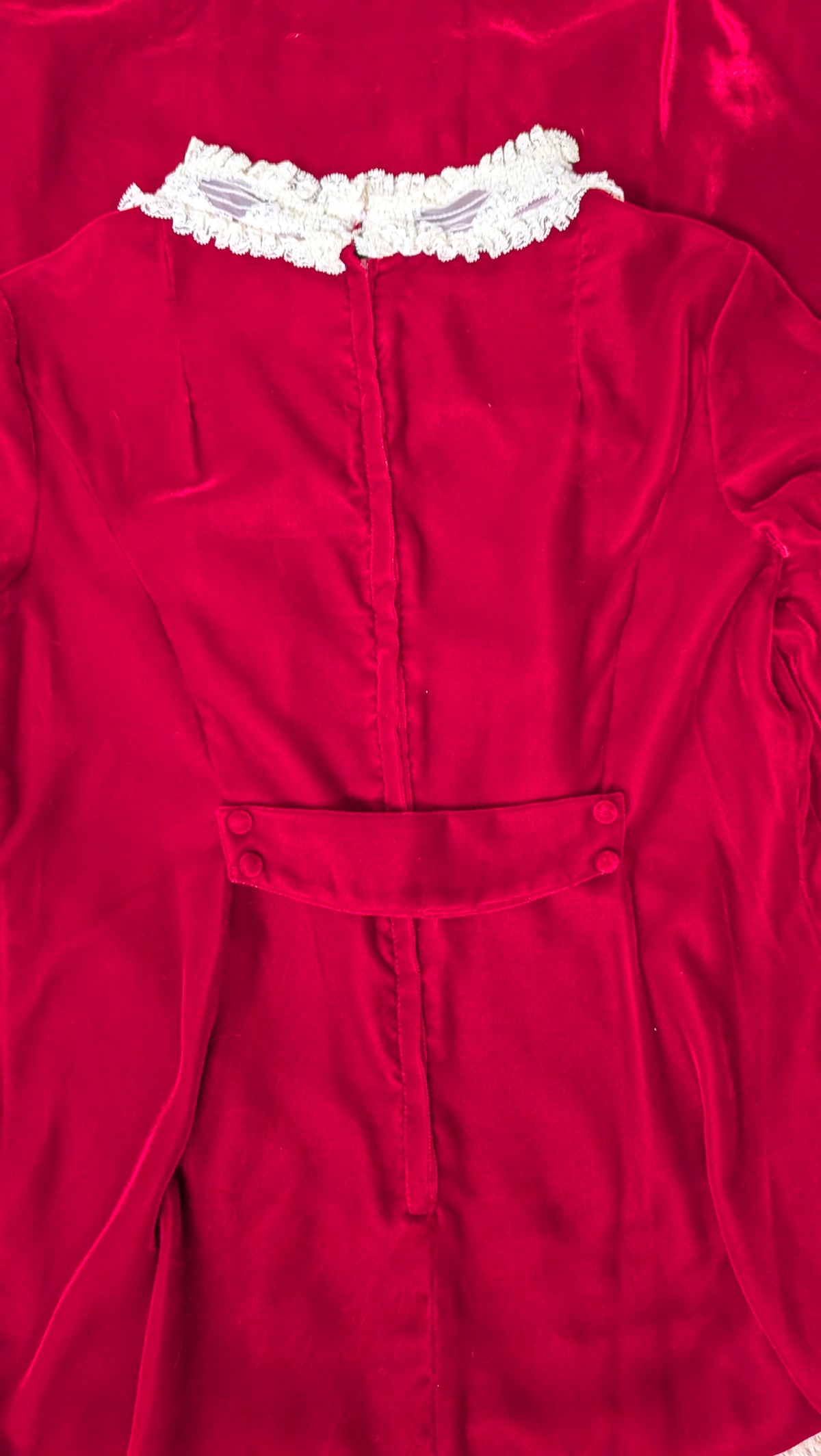 1960s red velvet dress