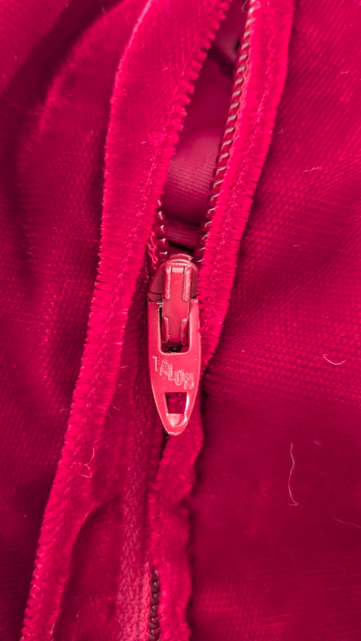 1960s red velvet dress