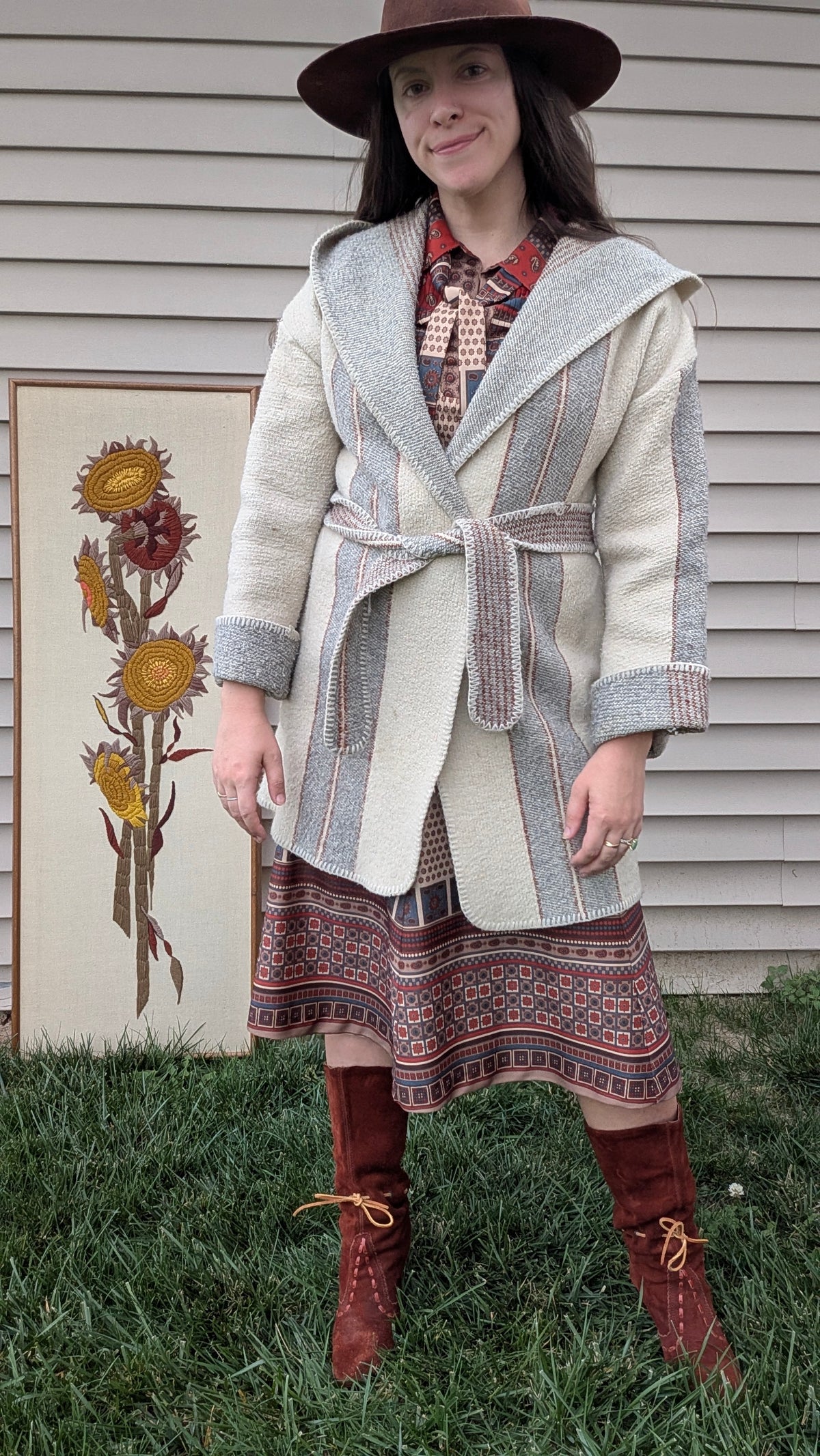 1970s blanket sweater