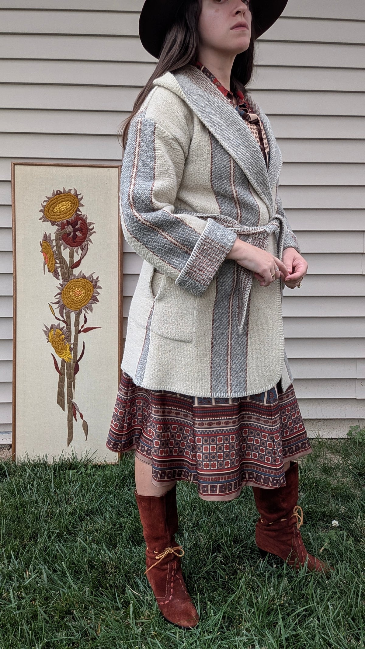 1970s blanket sweater