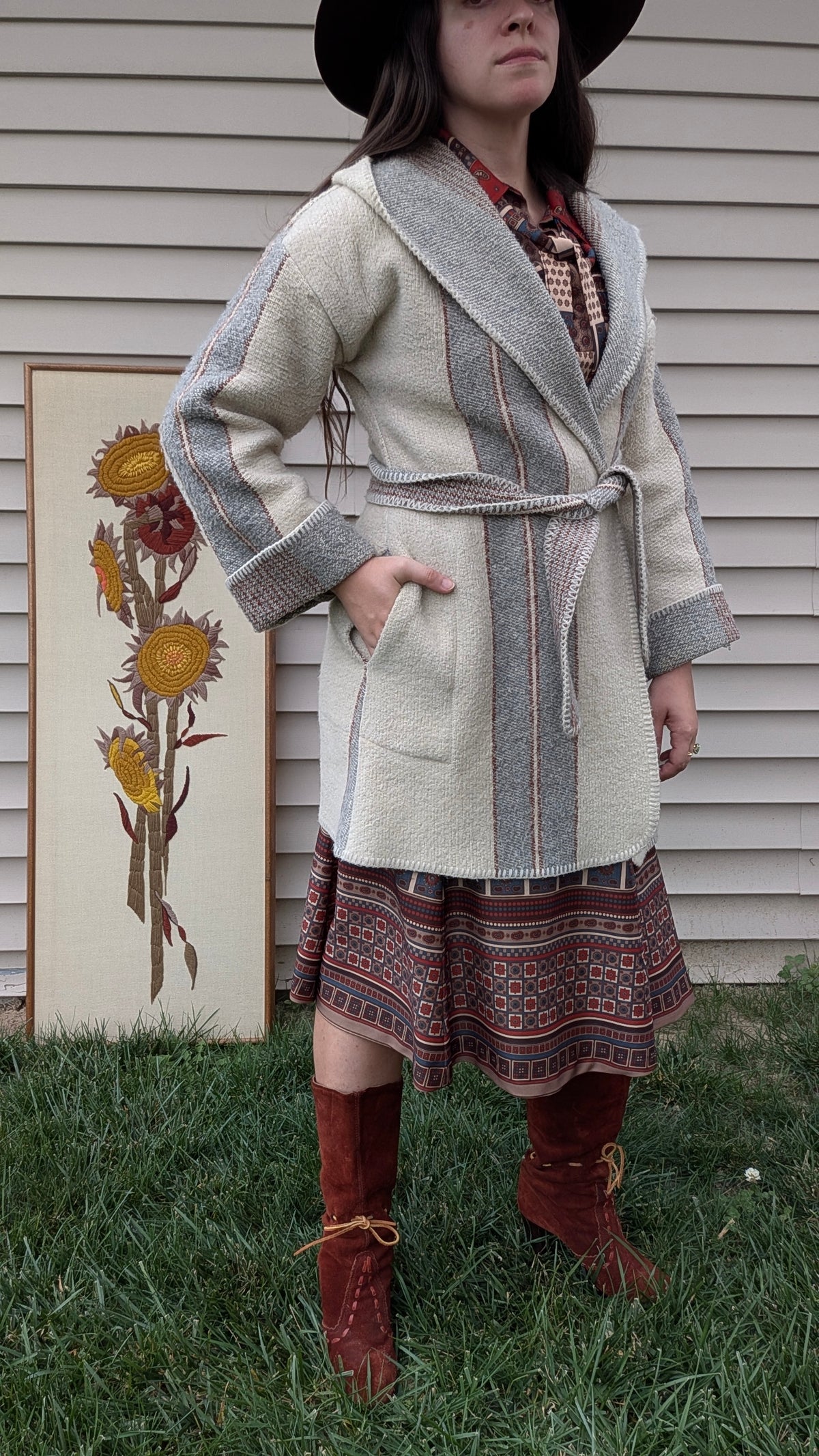 1970s blanket sweater
