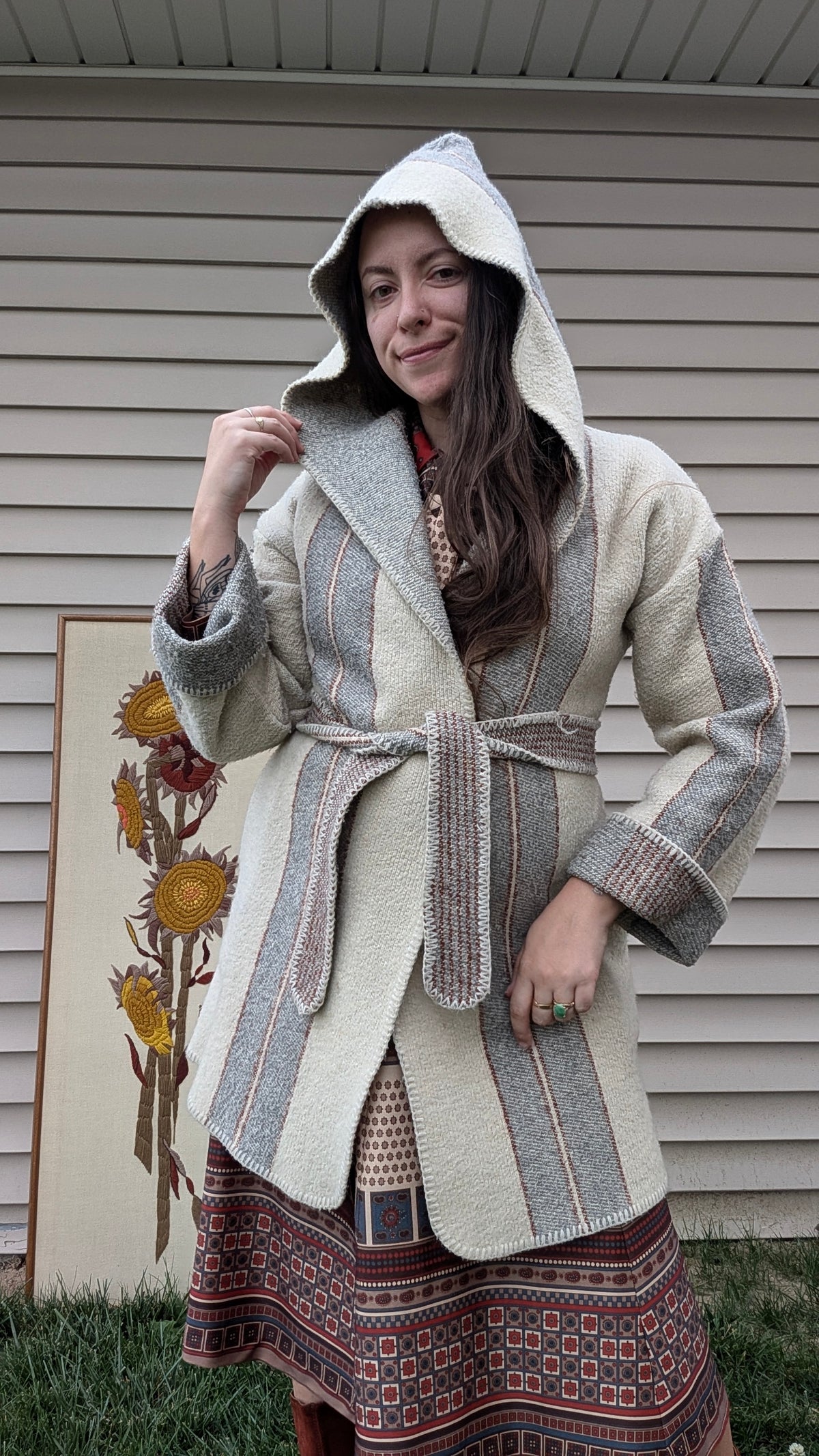 1970s blanket sweater