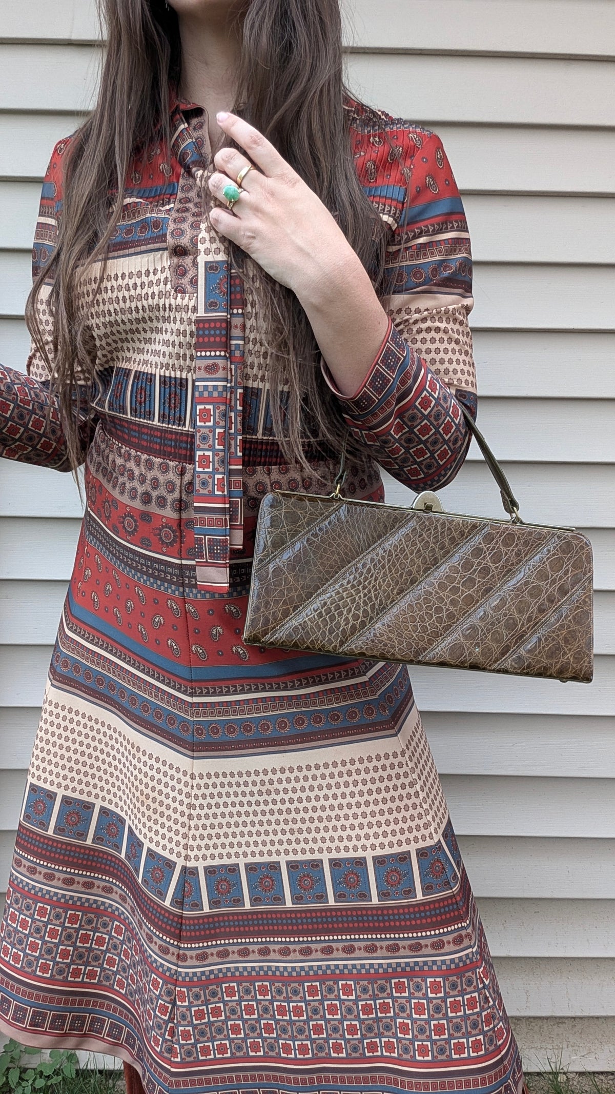 1950s croc handbag