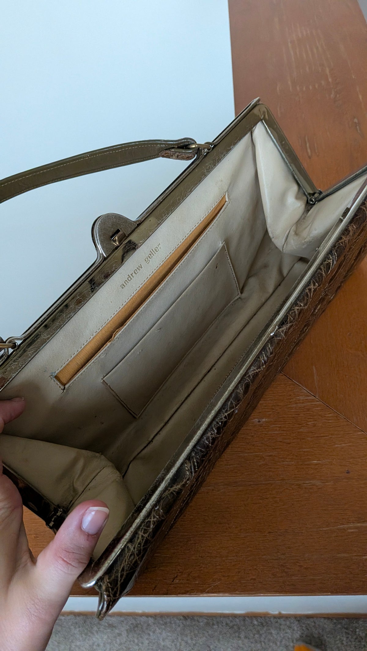 1950s croc handbag