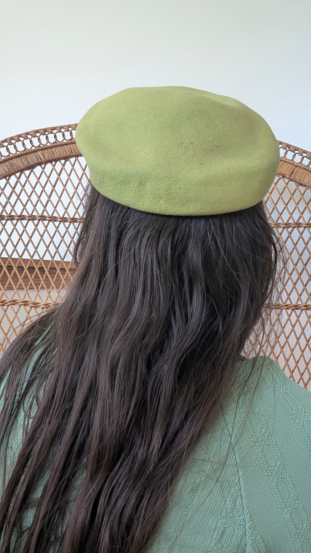 1950s lime beret Beret Rad Bonnie's Vintage