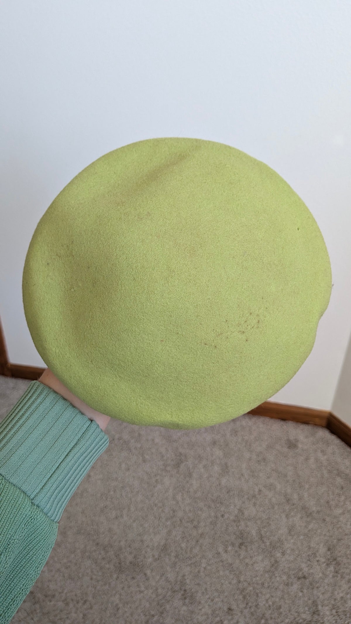 1950s lime beret Beret Rad Bonnie's Vintage
