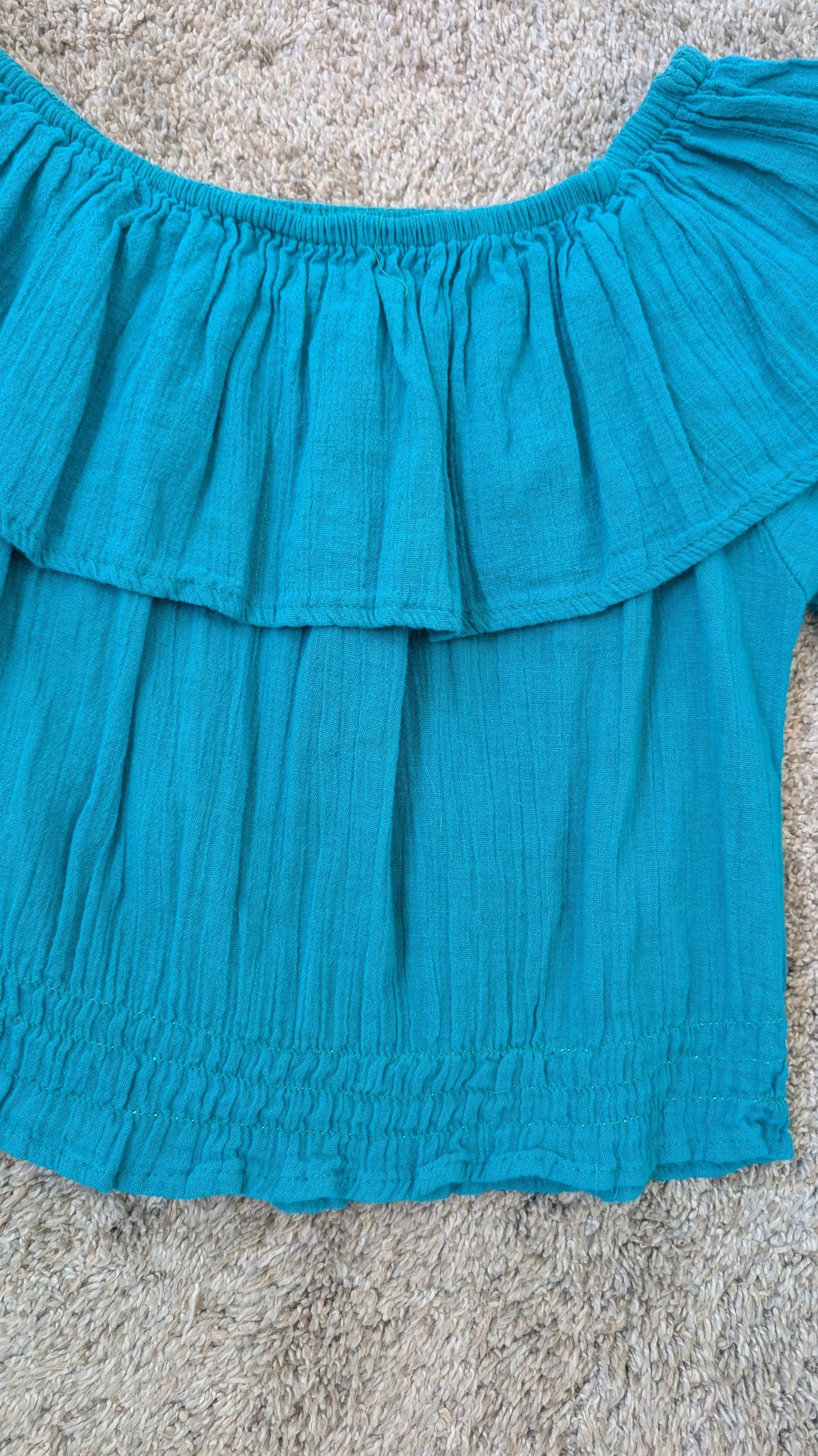 1970s teal top Top Rad Bonnie's Vintage