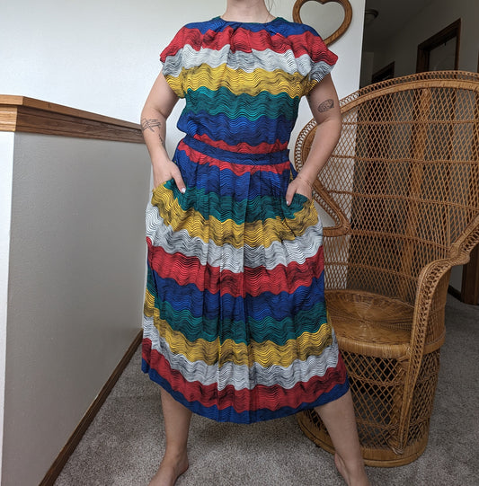 1980s colorful wavy set Set Rad Bonnie's Vintage