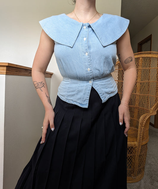 1990s chambray top blouse Rad Bonnie's Vintage