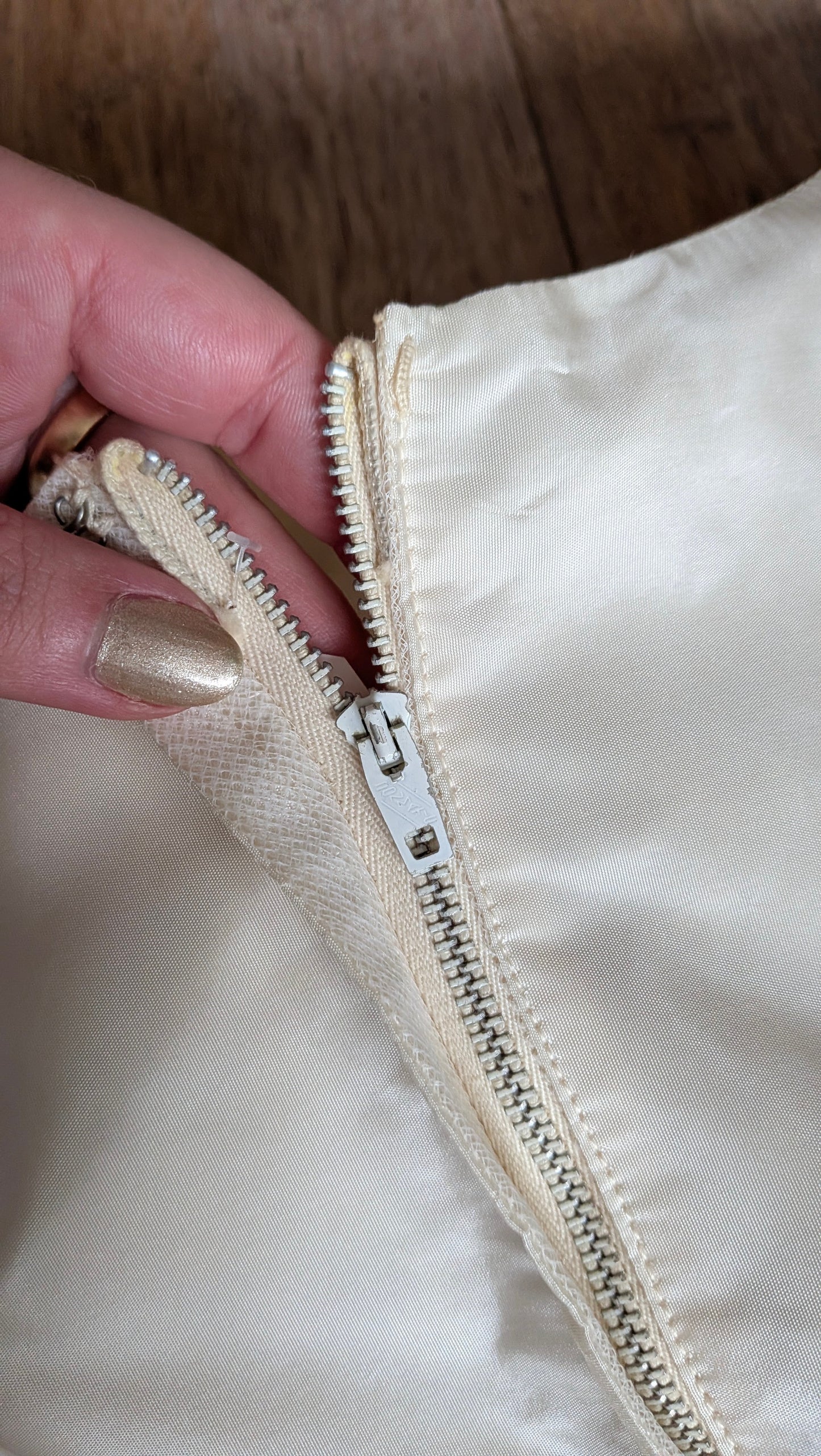 1950s beaded wedding gown Dress Rad Bonnie's Vintage