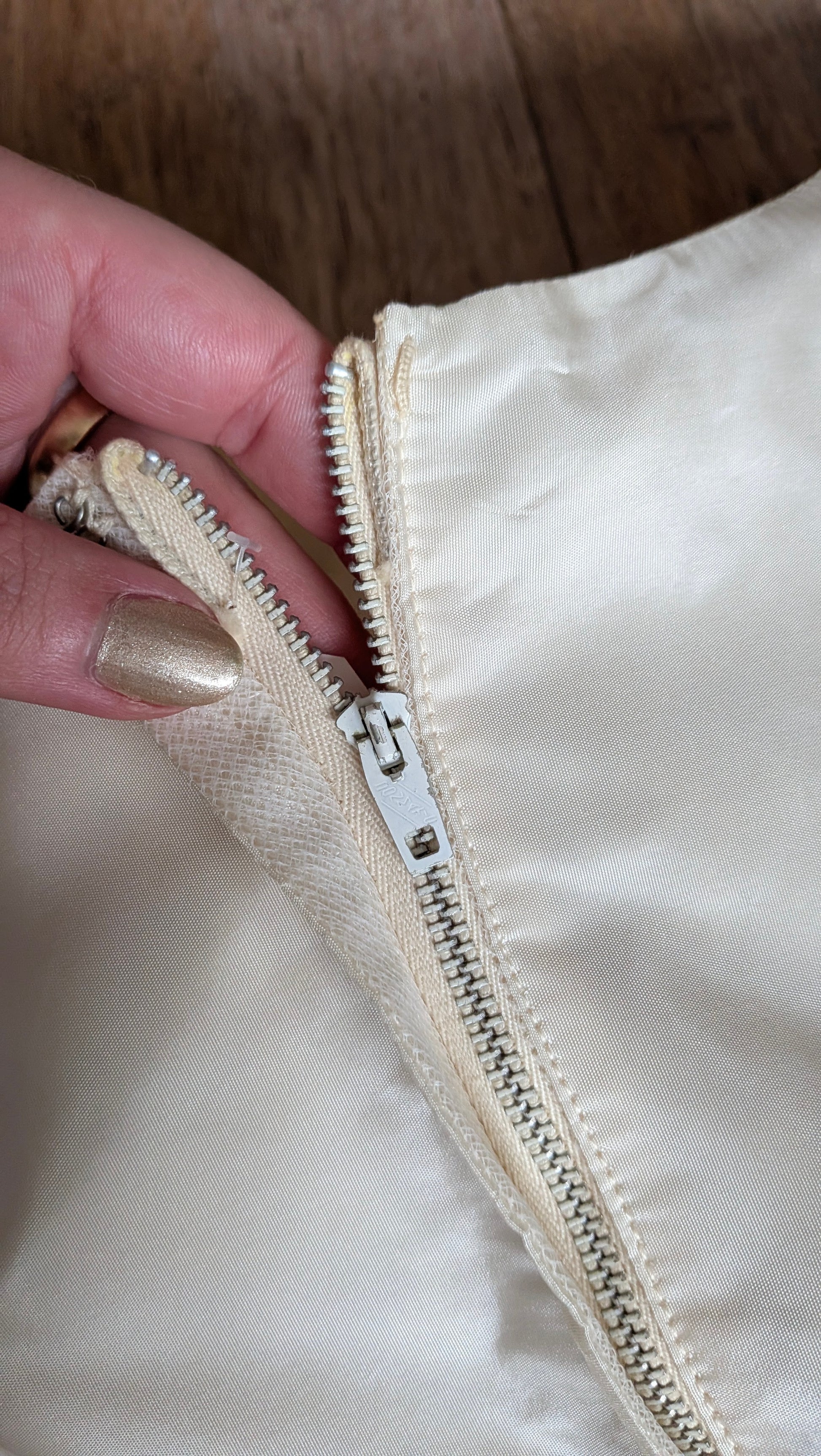 1950s beaded wedding gown Dress Rad Bonnie's Vintage