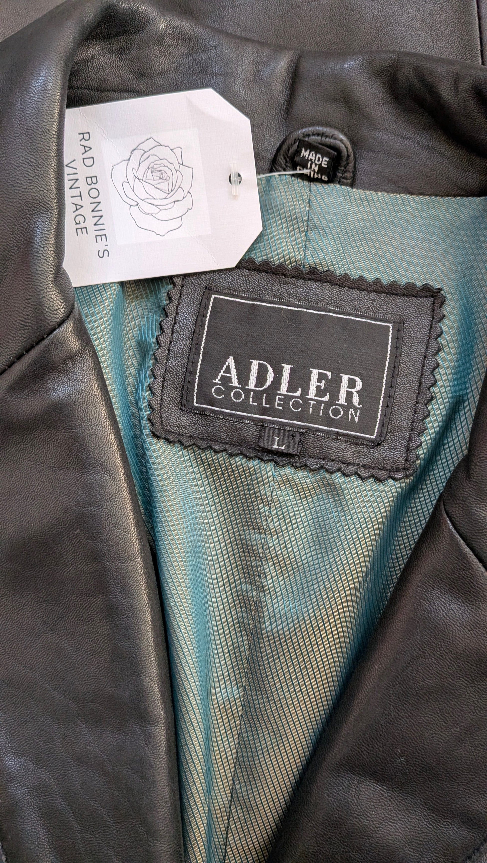 1990s leather jacket Coat Rad Bonnie's Vintage