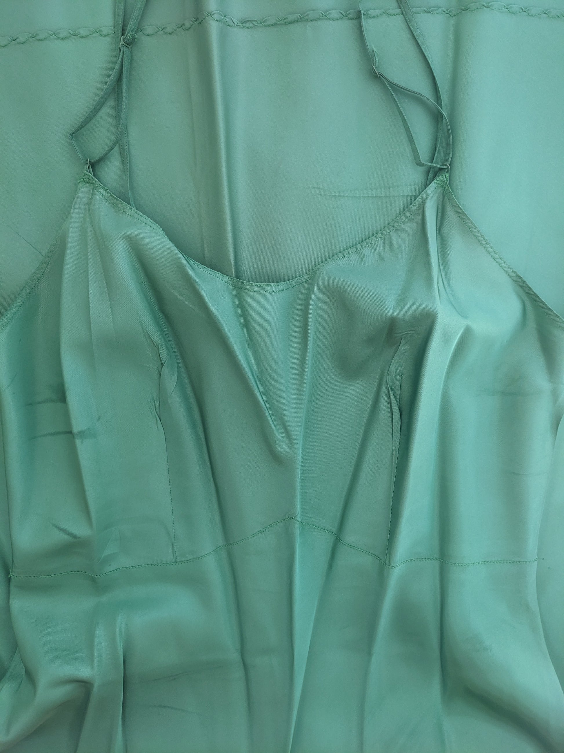 1940s emerald green slip dress Dress Rad Bonnie's Vintage