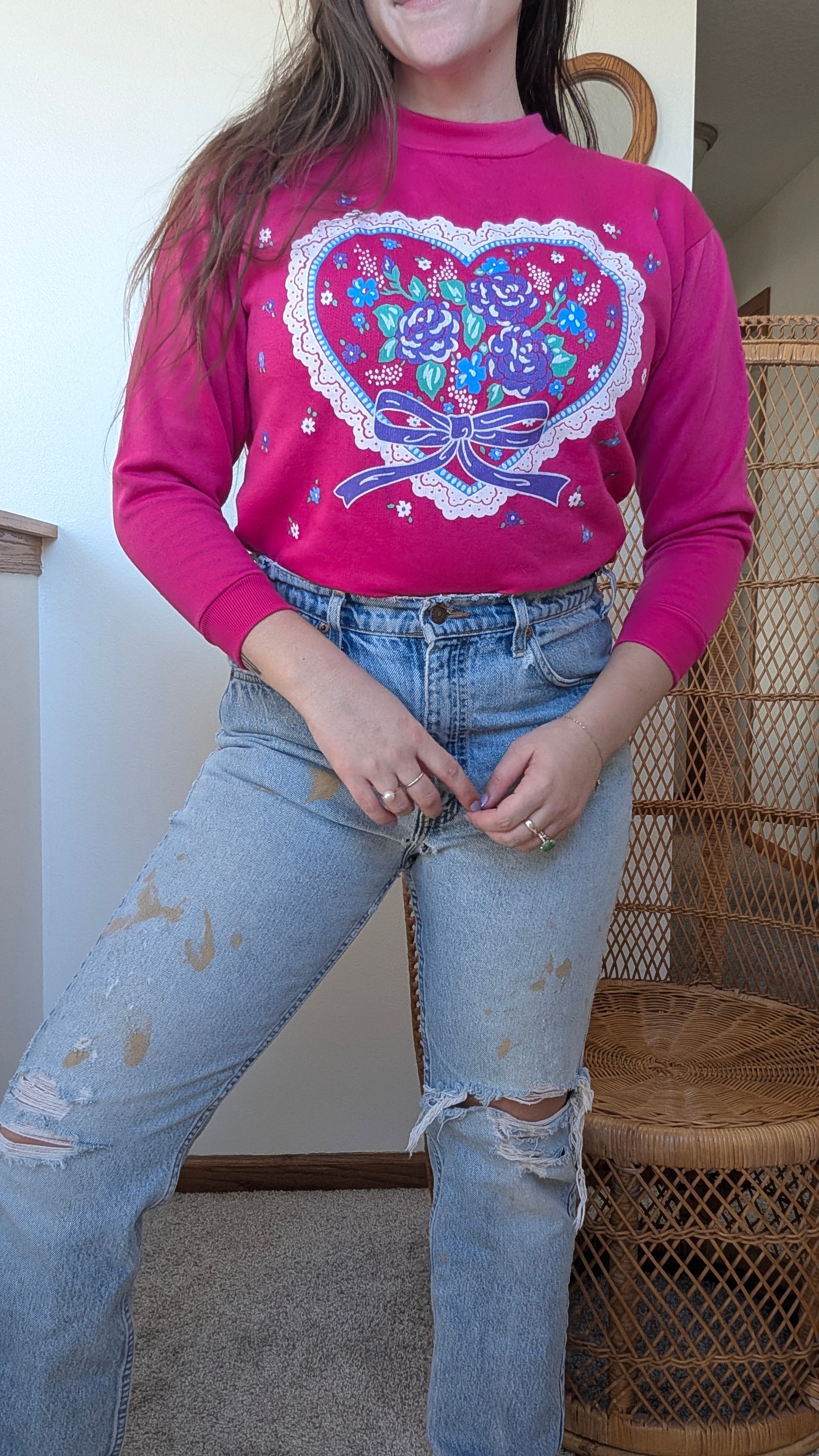 1980s Valentine Crewneck Rad Bonnie's Vintage