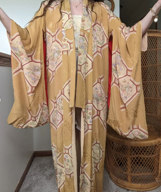 1930s Honeycomb Kimono Kimono Rad Bonnie's Vintage