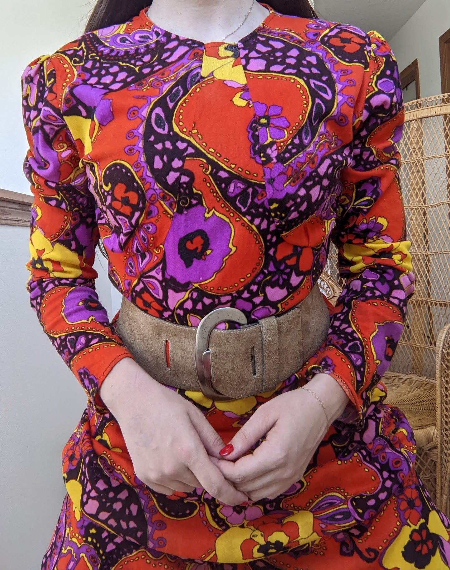 1970s Fabric Homemade Dress