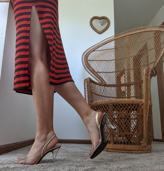 1970s Italian-Made Lucite Heels Shoes Rad Bonnie's Vintage