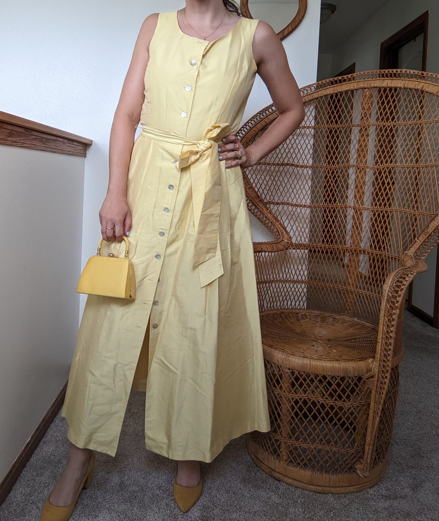 1980s does 50s Silk Dress Dress Rad Bonnie's Vintage