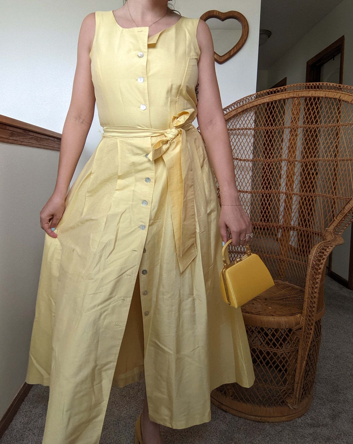 1980s does 50s Silk Dress Dress Rad Bonnie's Vintage