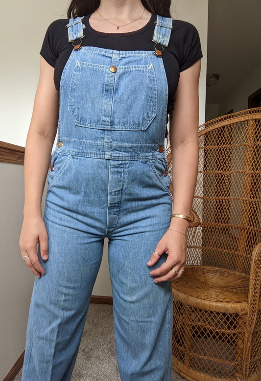 1980s Round House Denim Bib Overalls Overalls Rad Bonnie's Vintage