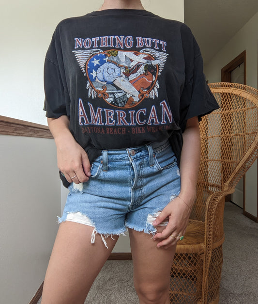 1990s Nothing Butt American Dayton Beach - Bike Week '96 Shirt Shirt Rad Bonnie's Vintage