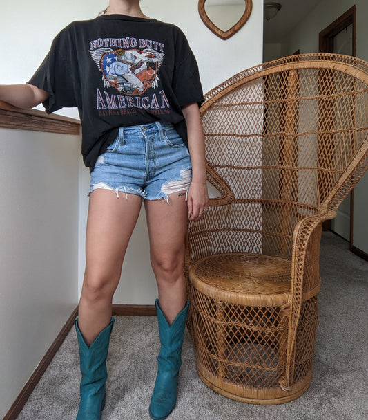 1990s Nothing Butt American Dayton Beach - Bike Week '96 Shirt Shirt Rad Bonnie's Vintage