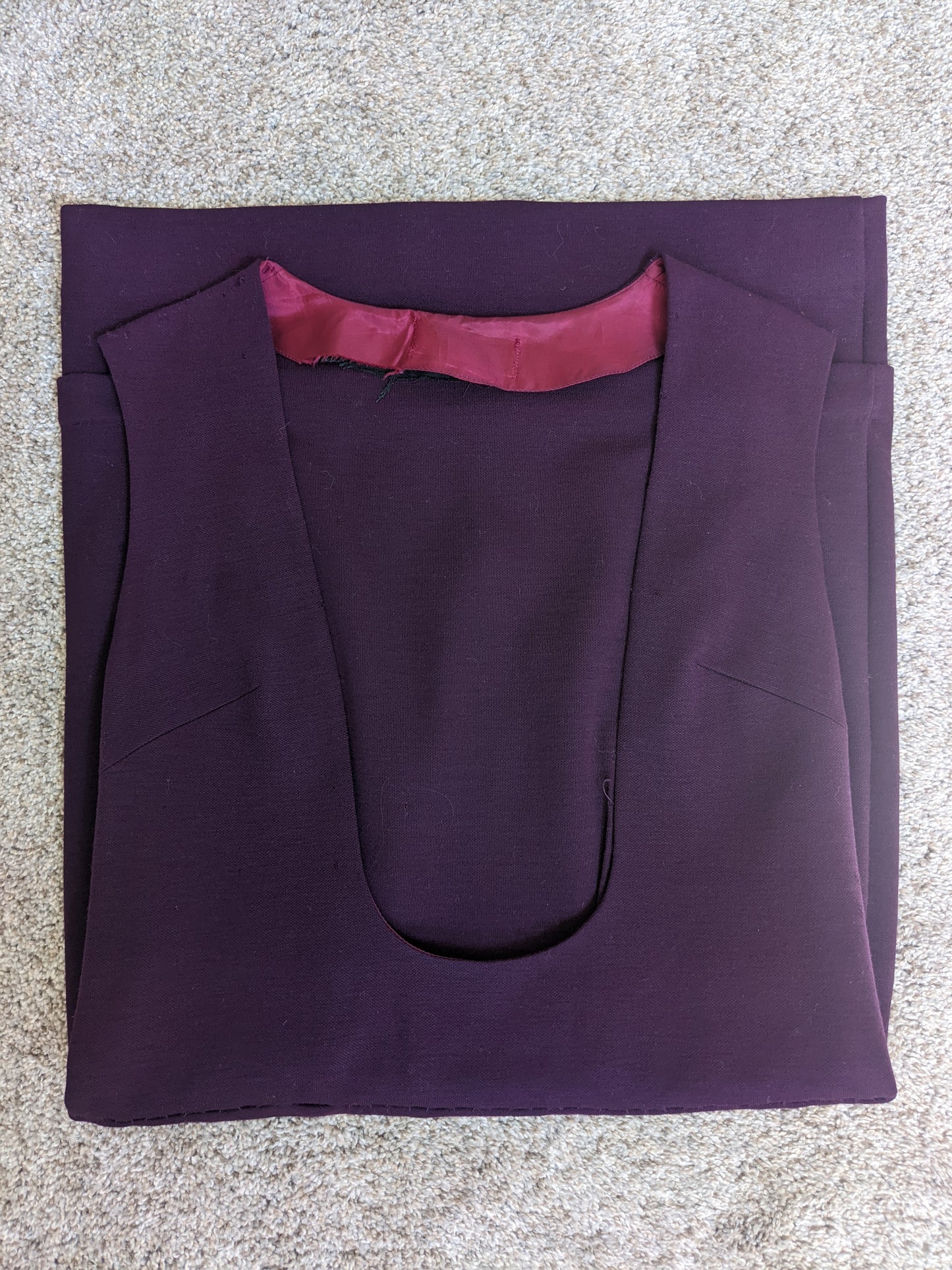 1970s Plum Overall Dress