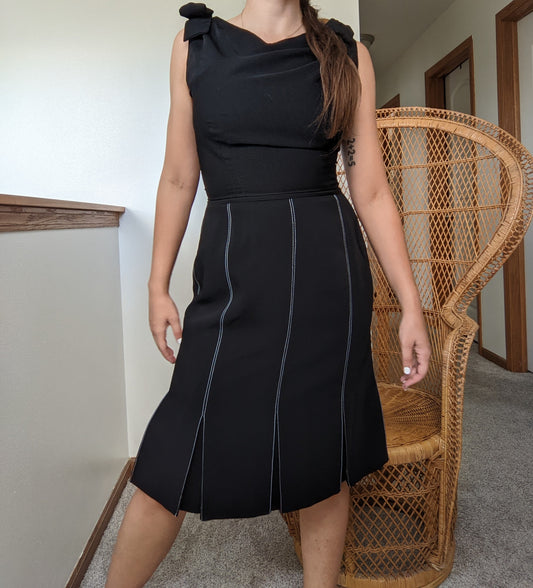 1990s Albert Nipon Black Skirt Skirt Rad Bonnie's Vintage