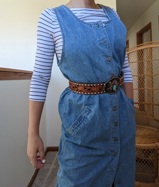 1990s Denim Button Down Jumper Jumper Rad Bonnie's Vintage