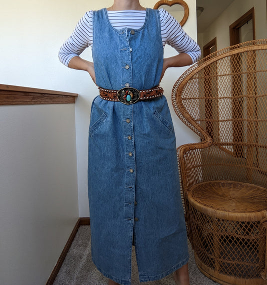 1990s Denim Button Down Jumper Jumper Rad Bonnie's Vintage
