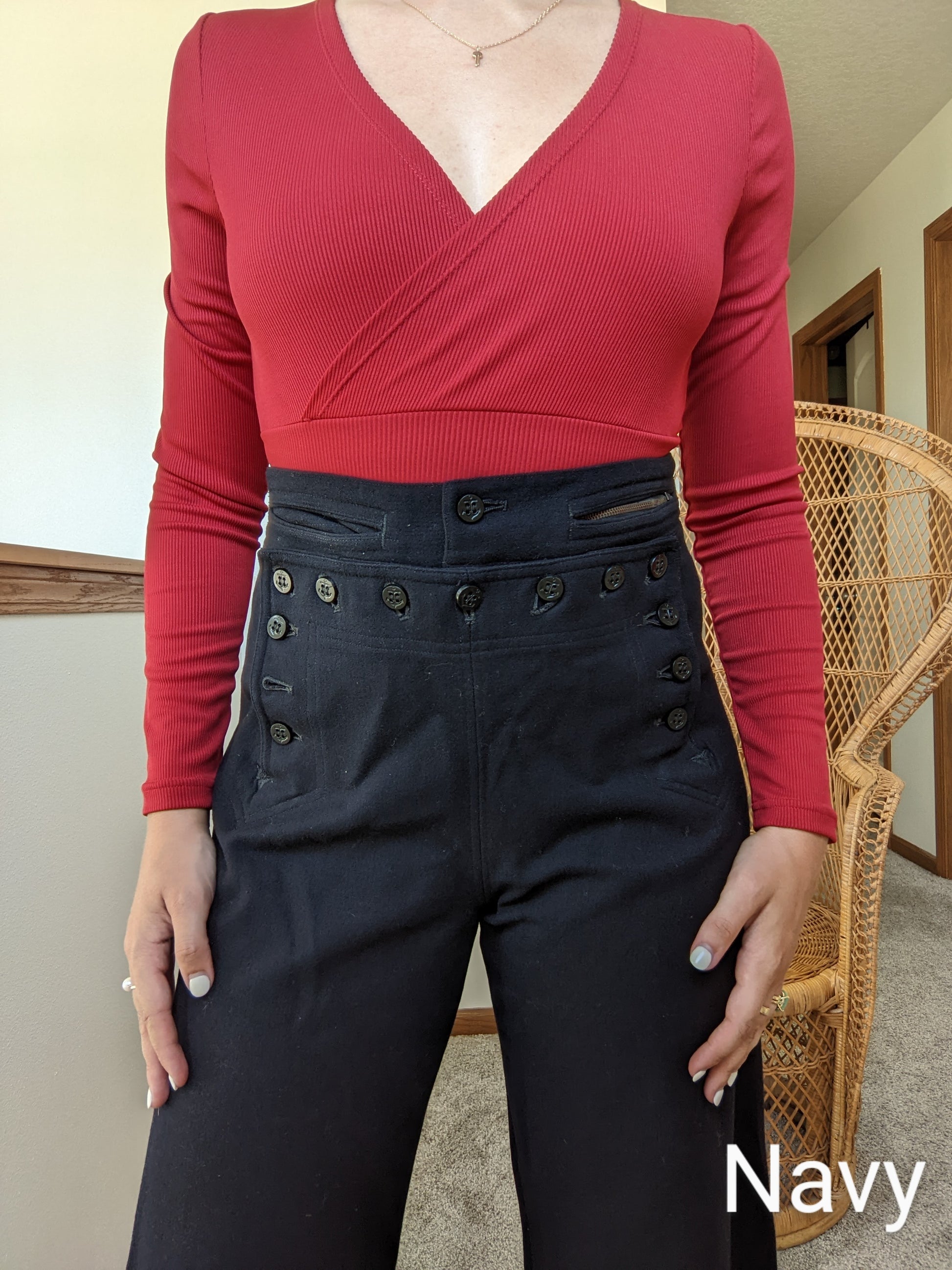 1940s Navy-colored Naval Clothing Factory Pants Pants Rad Bonnie's Vintage