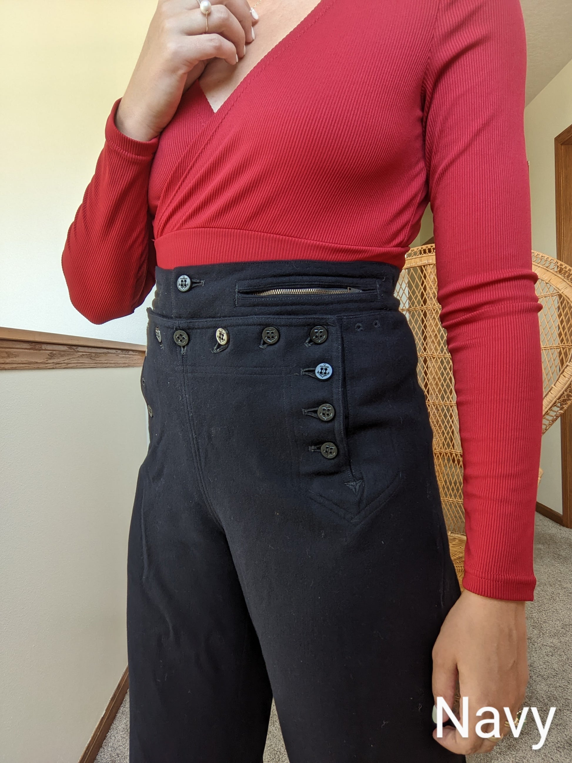 1940s Navy-colored Naval Clothing Factory Pants Pants Rad Bonnie's Vintage