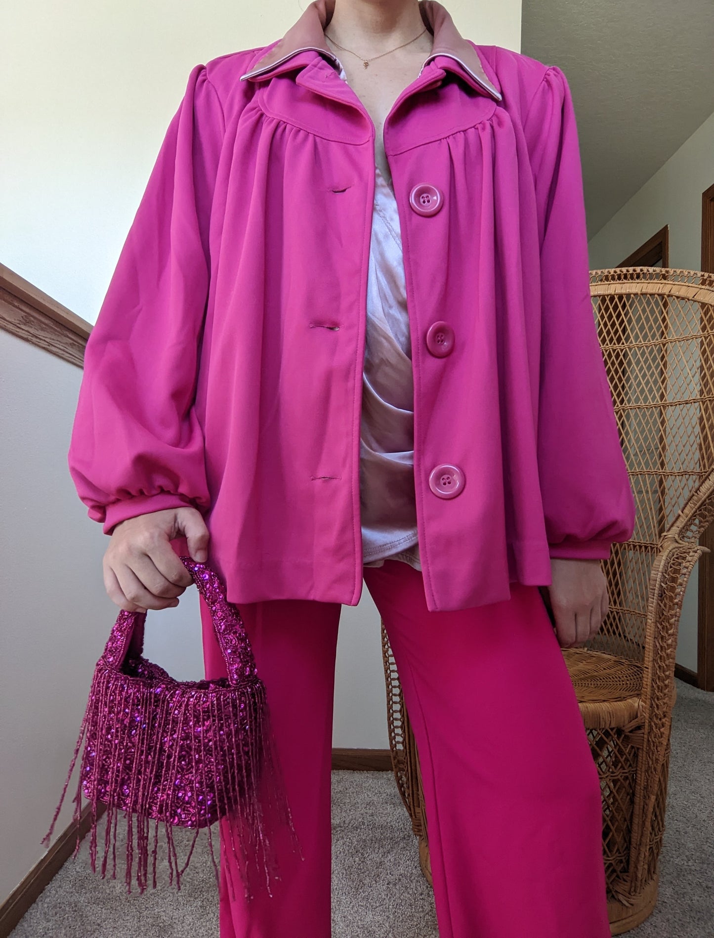 1980s Does 60s Barbie Pink Jacket Jacket Rad Bonnie's Vintage
