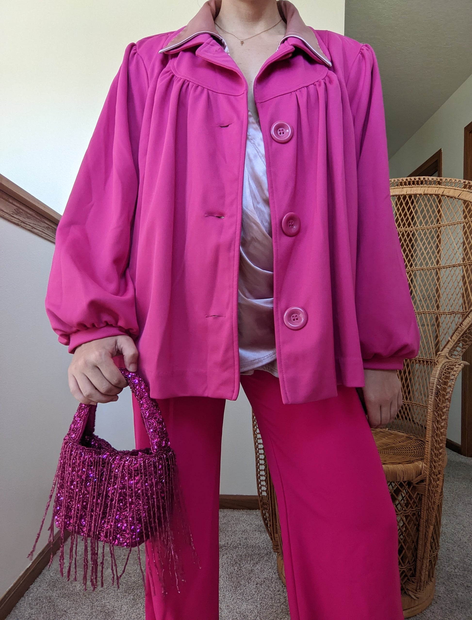 1980s Does 60s Barbie Pink Jacket Jacket Rad Bonnie's Vintage