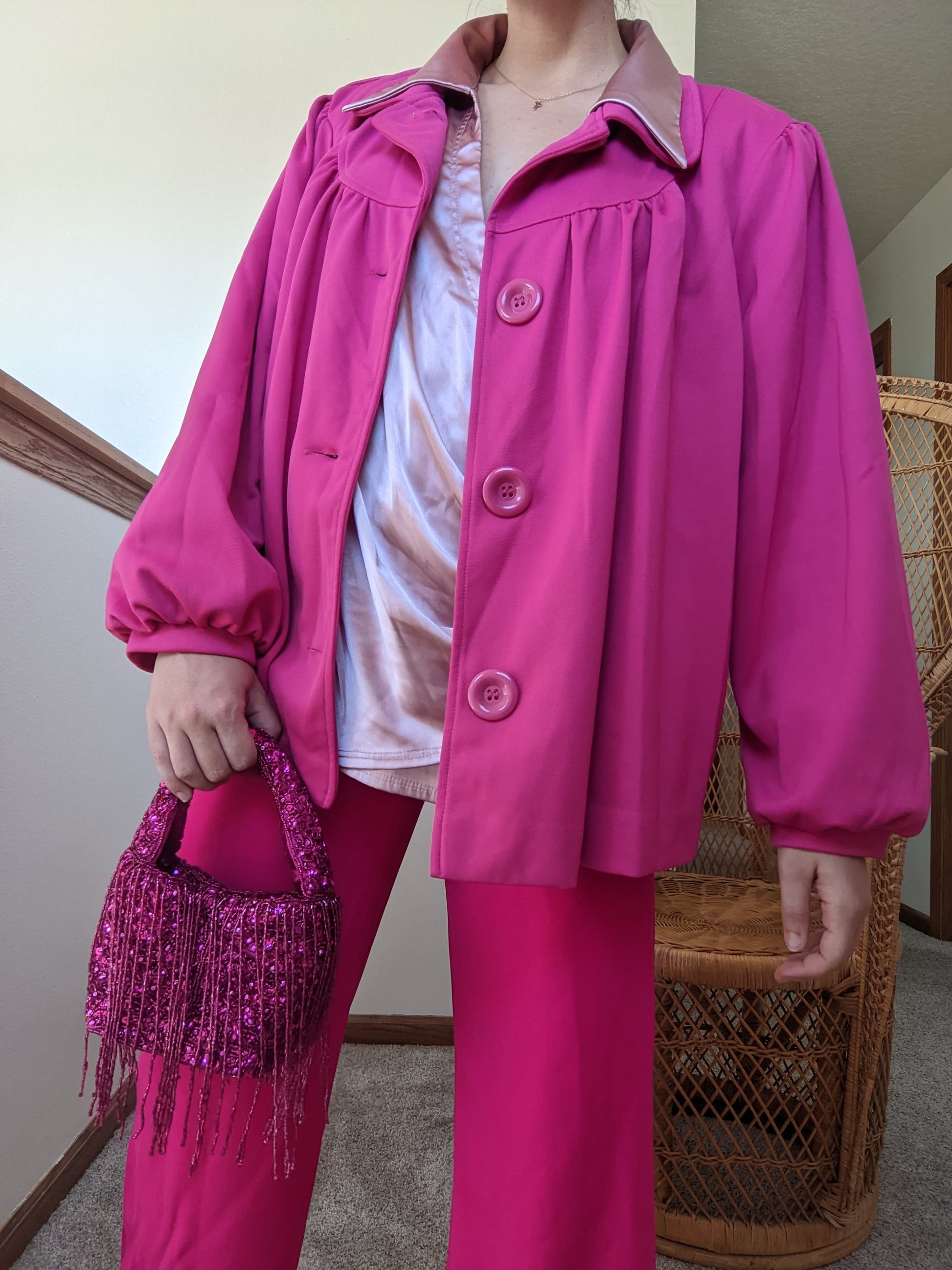 1980s Does 60s Barbie Pink Jacket Jacket Rad Bonnie's Vintage